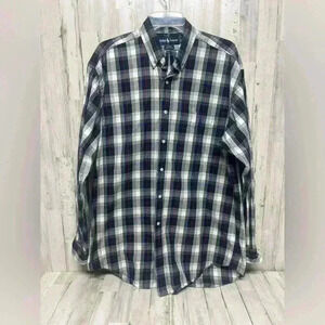 Ralph Lauren Mens Medium Blaire 100% Cotton Button Shirt Plaid